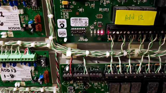 American Blackbird alarm and IDS panel — field install